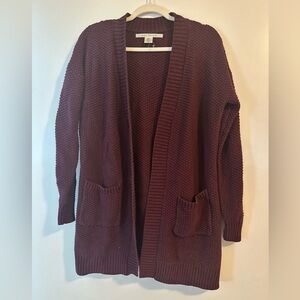 Max Studio Deep Burgundy Cardigan
